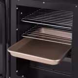 Mini piec wędzarniczy – manualny – z 2 półkami i szklanymi drzwiczkami – czarny