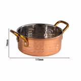 (6 Stück) Serviertöpfchen - MUMBAI - Edelstahl - 0,35 Liter - Ø 115mm - Kupfer