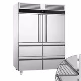 Upright Freezer PREMIUM - GN 2/1 - 1400L - with 2 half doors & 4 drawers
