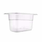 (6 st) Kantin i polykarbonat GN 1/9 - klar - 0,57 l - Djup: 65 mm
