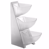 Support buffet - MULTI RACK - Acier inoxydable - Transparent - avec 3 Niveaux - Hauteur:410mm