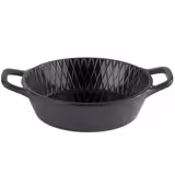 (60 stuks) kom - MINI - Melamine - 70ml - met handvatten - 115x85mm - Diepte: 25mm - Zwart