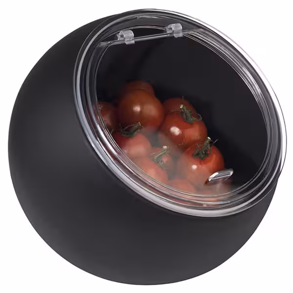 Set de servire - MOON - set 2 piese - incl. castron melamină 0,8 litri și capac - negru