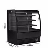 Witryna chłodnicza naścienna z drzwiami przesuwnymi - 1200 mm - 380 litrów - z oświetleniem LED & 3 półkami	