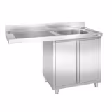 Diskbänk med underskåp - 1400x700 mm - med 1 ho höger