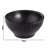 (144 pcs) Dipping Pot - AIKO - Melamine - 70ml - round - Ø80mm - Black