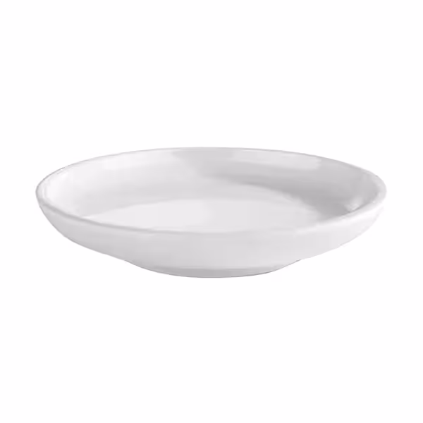 (6 st) ASIA PLUS - Flat tallrik - melamin - Ø 11 cm - vit