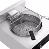 Friggitrice elettrica professionale per pesce da banco - 25L - 14kW - comandi meccanici - Nero