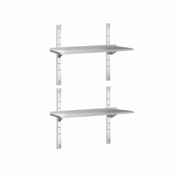 Dubbele RVS wandplank PREMIUM - 1200x300mm