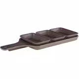 (20 szt.) Miseczka - OAK - Melamina - 0,1l - 115x70x25mm - Brązowy