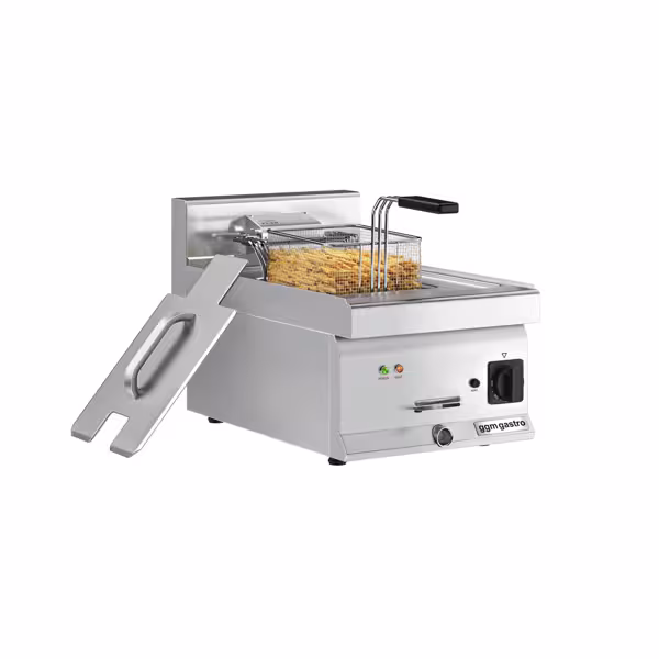 Elektrische friteuse - 10 liter - 9 kW - mechanische bediening - met aftapkraan