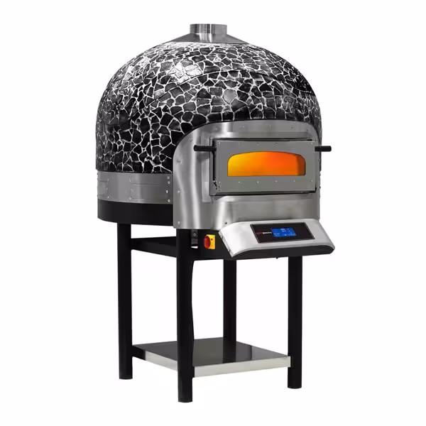 Electric Deck Pizza Oven - Single Deck - Stone Deck - 6 - Ø 30cm (12") - Touchscreen Controls - up to 400°C - incl. Base frame