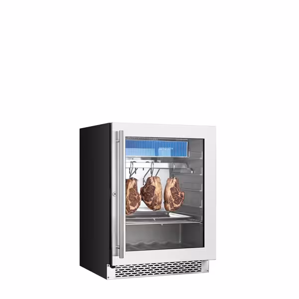 Professionele vleesrijpingskast - 595x570mm - met 1 glazen deur - RVS - 98 liter