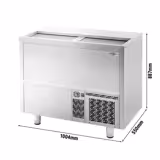 Pozzetto refrigerato per bottiglie  - Acciaio inox - 265 litri
