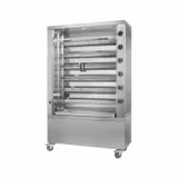 Électrique Rôtissoire à poulets Verticale Rotative - 28,8kW - avec 6 broches pour jusqu’à 36 poulets
