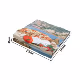 (100 adet) Pizza kutusu - POSITANO - Mittelmeerküste - 31x31x4cm