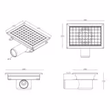 Stainless Steel Floor Drain Channel – 300x200mm - Side Outlet Ø70mm - Low Profile 135mm