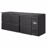 Commercial Back Bar Bottle Cooler ECO - 2002x513mm - with 6 Drawers - 386L - Black