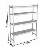 Étagère de base en aluminium - 1491 x 1800 mm - Capacité de charge : 600 kg