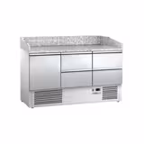 Pizzawerkbank ECO - 1400x700mm - met granieten werkblad - met 1 deur & 4 laden