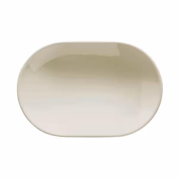(12 stuks) TEOS - bord - platte/Dönerteller - ovaal - porselein - 320x320mm - crème