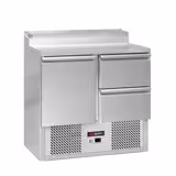 Ψυγείο πάγκος προετοιμασίας Mini ECO - 900x700 mm - 1 πόρτα & 2 συρτάρια - για 5x GN 1/6 λεκανάκια