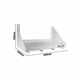 Mensola a parete in acciaio inox - 600x300mm - con 1 ripiano