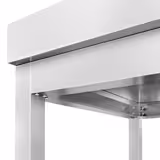 Mesa de trabajo de acero inox.  PREMIUM - 1,4 m - con dos estantes