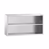 Armario de pared de acero inoxidable PREMIUM - 1400x400mm - abierto (sin puertas) - 800mm de alto