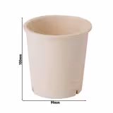 (60 τεμ.) Ποτήρι πολλαπλών χρήσεων - 400 ml - Ø 95 mm - χωρίς BPA, στοίβαζόμενο, κατάλληλο για πλυντήριο πιάτων, κατάλληλο για φούρνο μικροκυμάτων - κρεμ - κατάλληλο για καπάκια Ø 95 mm