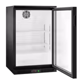Barkühlschrank - 600mm - 126 Liter - mit 1 Glasflügeltür - Schwarz