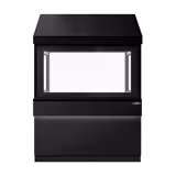 Houtskoolgrill TORONTO - 1510mm - zwart front - zwart granieten werkblad - glazen hitteschild - 3 grillroosters