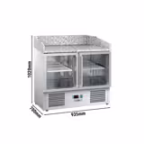 Pizzakühltisch ECO - 935x700mm - mit 2 Glastüren