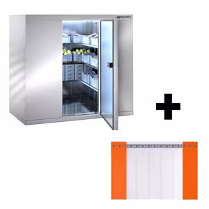 Roestvrijstalen vriescel - 2100x2100mm - 6,12m³ - incl. lamellen