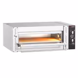 Elektrische pizzaoven (chamotte bakvloer) - 1010x850x385mm - 1 kamer - 1x4 pizza’s Ø30cm - tot 450°C - Handmatig