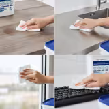 Reinigings- & allzwecktissues - 4x400doekjes - ontvettend & streepvrij - pluisarm - navulbare dispenseremmer met deksel & enkele doekjesuitgifte