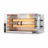 Commercial Gas Chicken Rotisserie Oven – 2-Spit 10-Chicken Capacity - 9.4 kW - Magnetic-Latch Doors
