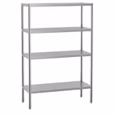 Rvs rek ECO - 1200x500mm - met 4 schappen (in hoogte verstelbaar)
