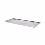 Plateau de service avec rebord - Acier inoxydable - avec rebord - rectangulaire - 768x268x20mm
