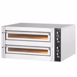 Elektromos pizzakemence (teljes samott borítással) - 1350x850x680 mm - 6+6x Ø 30 cm - max. 450 °C - mechanikus