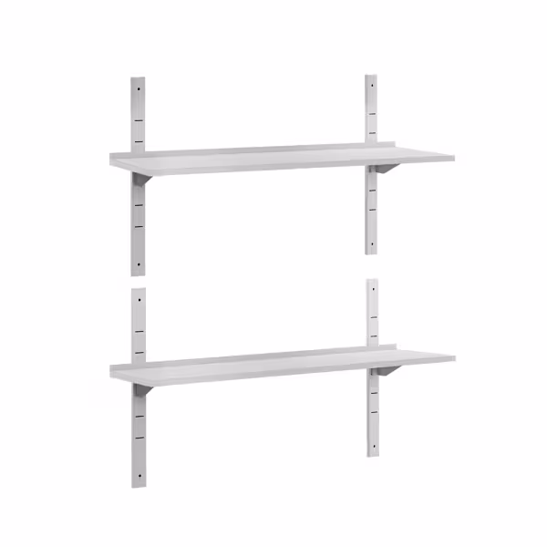 Dubbele RVS wandplank ECO - 1500x400mm