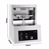Commercial Heated Pizza Dough Press - for Pizza Bases Ø450mm (18") - Dough 250-500g - 3-Phase