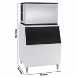 Machine à glaçons - Cubes - 403 kg/24 h - y Bac à glaçons