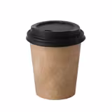 (1000 pz) Bicchiere in carta - 200ml - Marrone/bianco - PLA interno