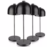 (4 pcs) LED Table Lamp - JOSEF MINI - Rechargeable - Cordless - 3-step dimmable - Ø110mm - Black - with Charging Dock