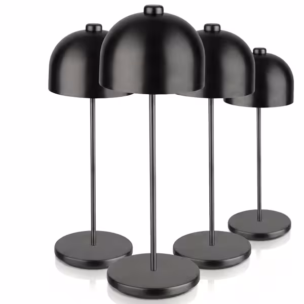 (4 stuks) Tafellamp - JOSEF Mini - LED - oplaadbaar - draadloos - geschikt voor buiten - IP54 - dimbaar in 3 standen - Ø110mm - Zwart