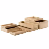 Caisse pour buffet - VALO - Bois d’acacia - Brun - Hauteur:165mm - compatible avec GN 1/1