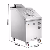 Commercial Gas Tandoori Oven - Ø370 mm Opening - 64.8 kW - AISI 304 Stainless Steel - On Castors