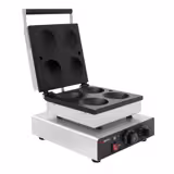 Wafelijzer - Enkel - Mechanisch - 1,75kW - American pancakes - 4 stuks - met timer