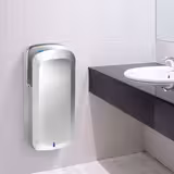 (2 pz) Asciugamani elettrico con Sensore a infrarossi & Filtro HEPA - 1800W - Acciaio inox satinato